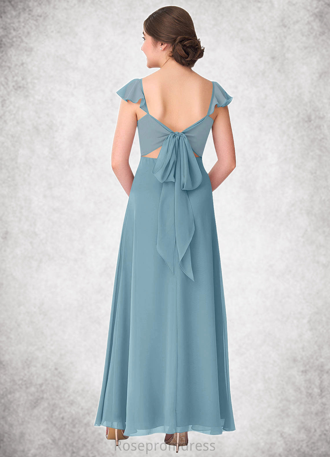 Geraldine A-Line Chiffon Floor-Length Junior Bridesmaid Dress SRSP0019995