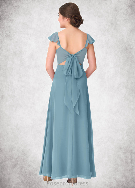 Geraldine A-Line Chiffon Floor-Length Junior Bridesmaid Dress SRSP0019995