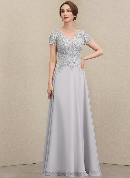 Lace Dress Bride Taryn A-Line Mother of the Bride Dresses With Mother Chiffon Sequins V-neck Floor-Length of the