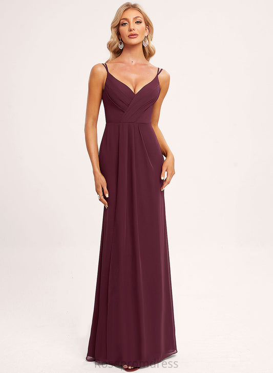 A-line Fabric Length Straps&Sleeves V-Neck Silhouette Floor-Length Neckline Wendy Sheath/Column Sleeveless Lace Bridesmaid Dresses