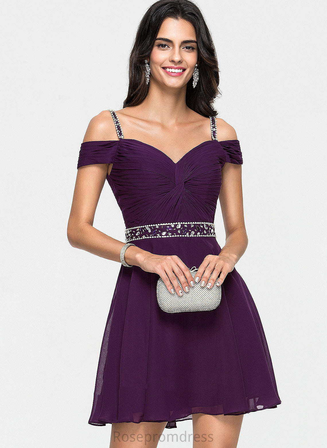 Homecoming Dresses Dress Sequins Beading With Chiffon Sweetheart Homecoming Short/Mini Avery A-Line