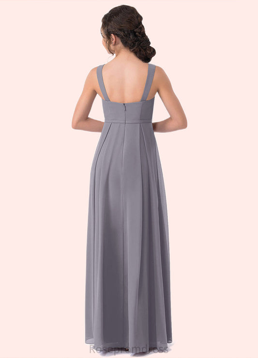 Camila A-Line Sweetheart Neckline Chiffon Floor-Length Junior Bridesmaid Dress SRSP0019994