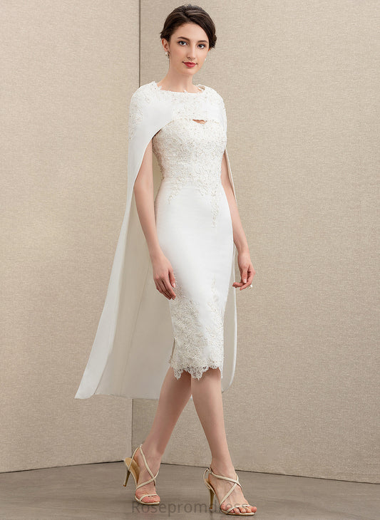 Emma Sheath/Column Sweetheart Stretch of the Beading With Mother of the Bride Dresses Knee-Length Mother Bride Crepe Lace Dress