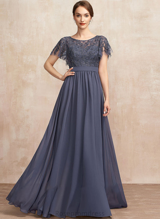 Mother of the Bride Dresses Mother Dress Scoop Neck Chiffon Nadia Sequins With Lace A-Line Bride the Floor-Length of