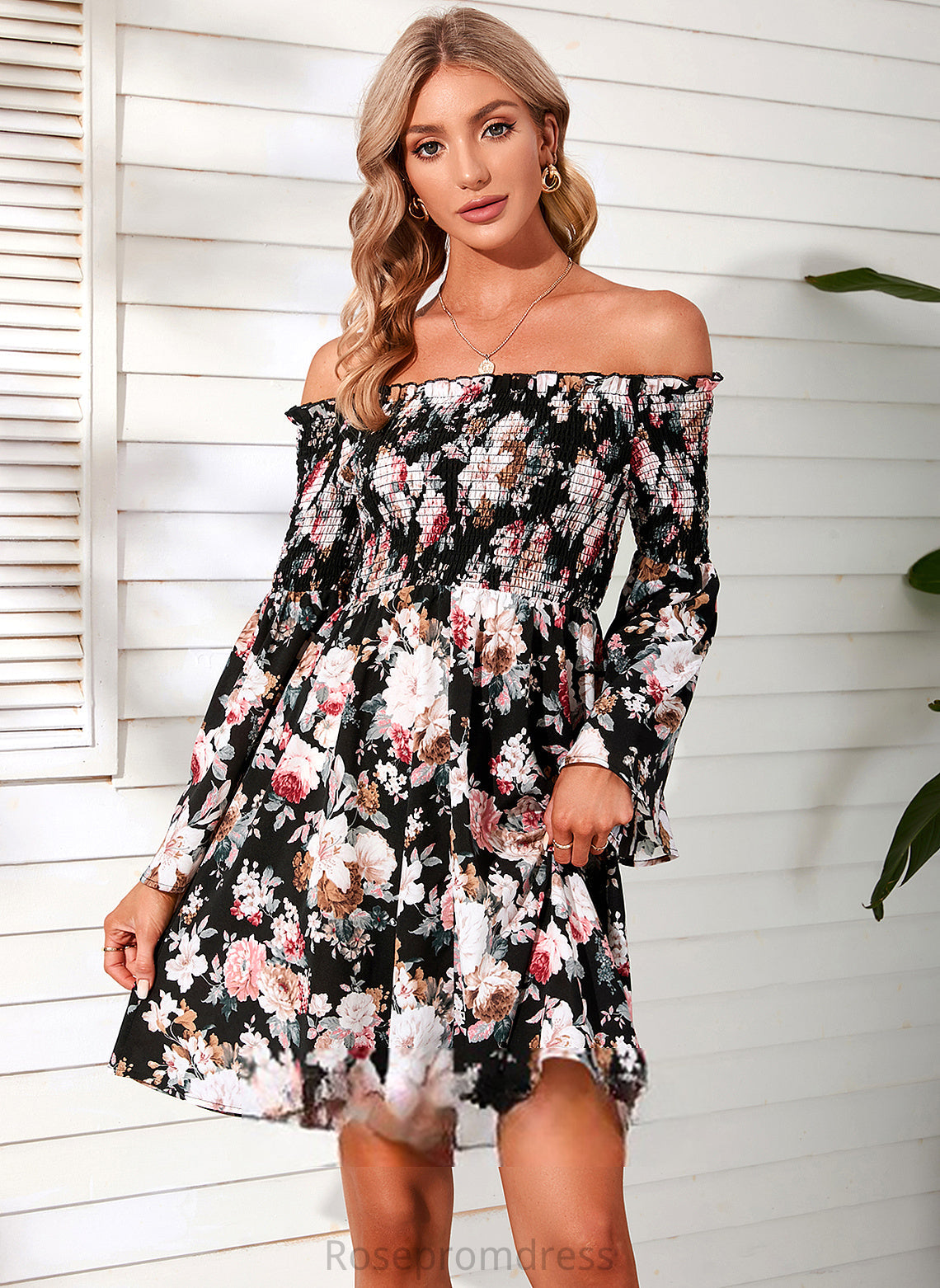 Vacation Mini Nellie Club Dresses A-line the Dresses Off Chiffon Sleeves Shoulder Long