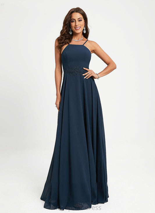 Lace Prom Dresses Floor-Length Chiffon Halter Averi With A-Line