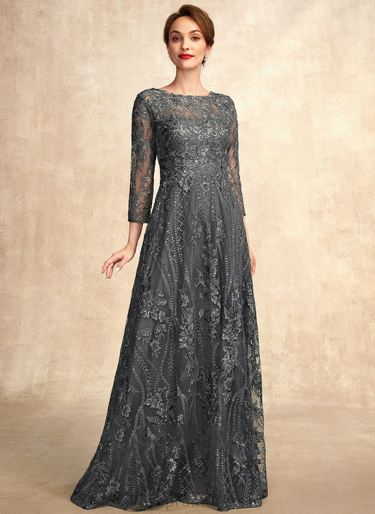 Mother of the Bride Dresses Lace Bride the Scoop of Neck Dress With Floor-Length Avah Sequins A-Line Mother