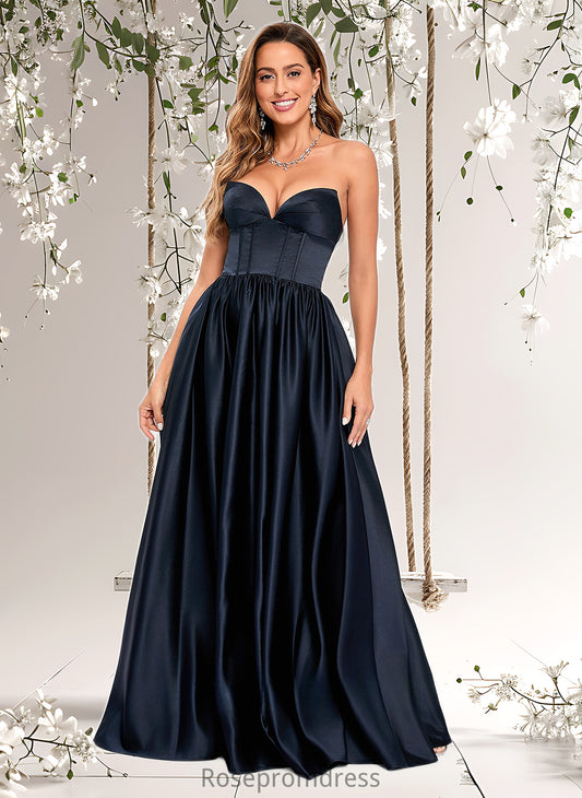 Anastasia Ball-Gown/Princess V-Neck Floor-Length Satin Prom Dresses DSP0025840