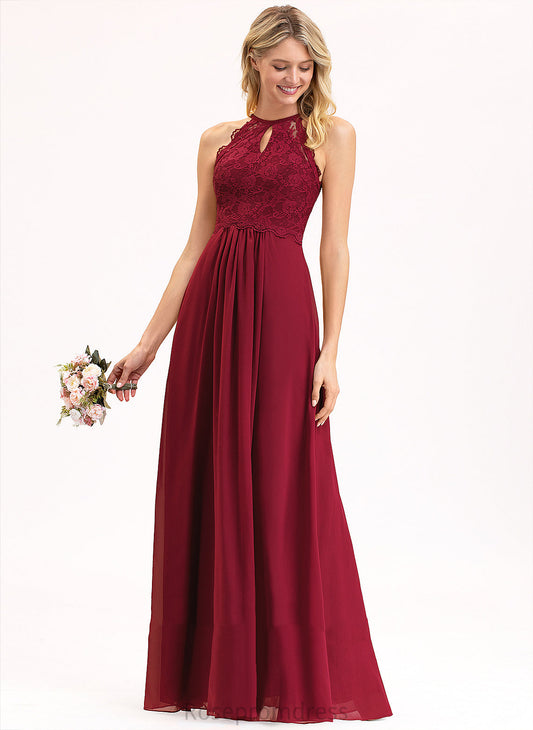 Jane Prom Dresses A-Line Scoop Lace Chiffon Floor-Length