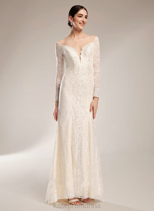 Illusion Beading With Katharine Train Dress Chiffon Court Trumpet/Mermaid Wedding Lace Wedding Dresses