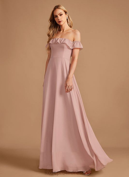 Fabric Neckline Length Ruffle Silhouette A-Line Off-the-Shoulder Floor-Length Embellishment Juliet Spaghetti Staps Floor Length Bridesmaid Dresses