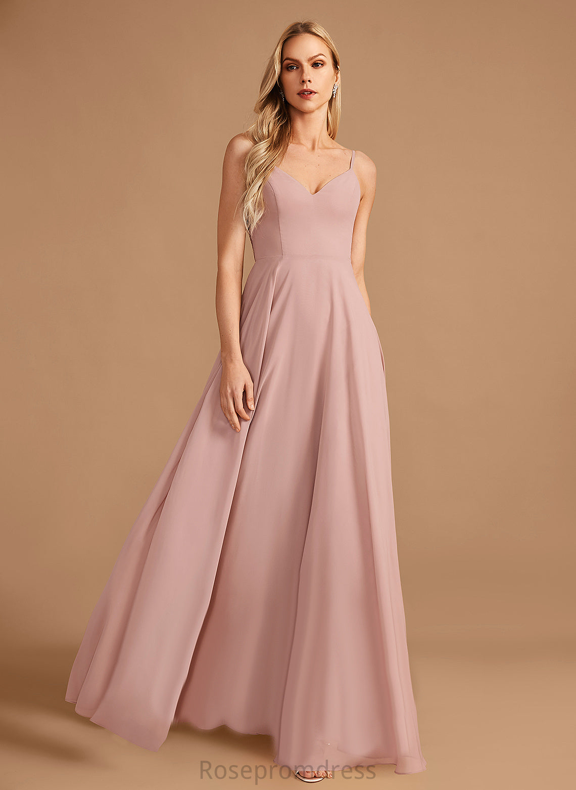 V-Neck Fabric Straps&Sleeves Floor-Length Neckline Silhouette Lace Length A-line Adalynn Straps Floor Length Bridesmaid Dresses