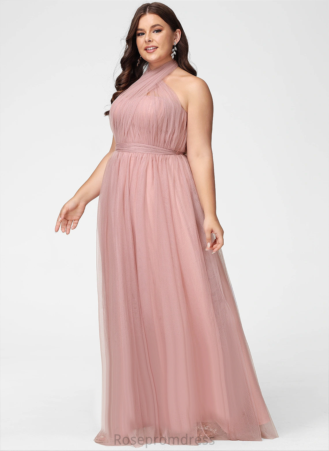 Tulle Fabric Neckline V-Neck OfftheShoulder Straps&Sleeves Length Floor-Length A-line OneShoulder Silhouette Terri Bridesmaid Dresses