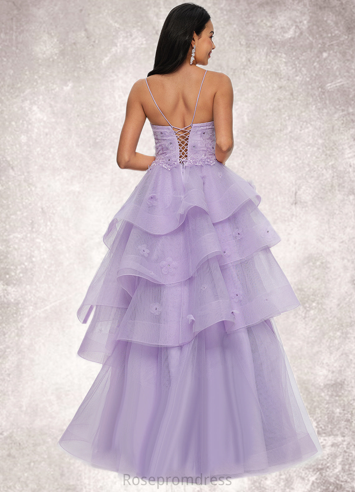 Katelynn Ball-Gown/Princess Sweetheart Floor-Length Tulle Prom Dresses With Beading Sequins SRSP0022204