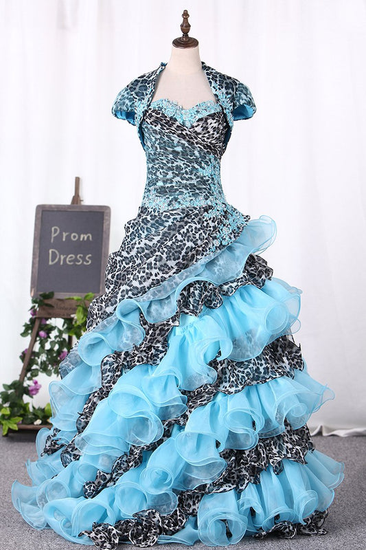 2024 Quinceanera Dresses Ball Gown Sweetheart Floor Length With Ruffle And Jacket