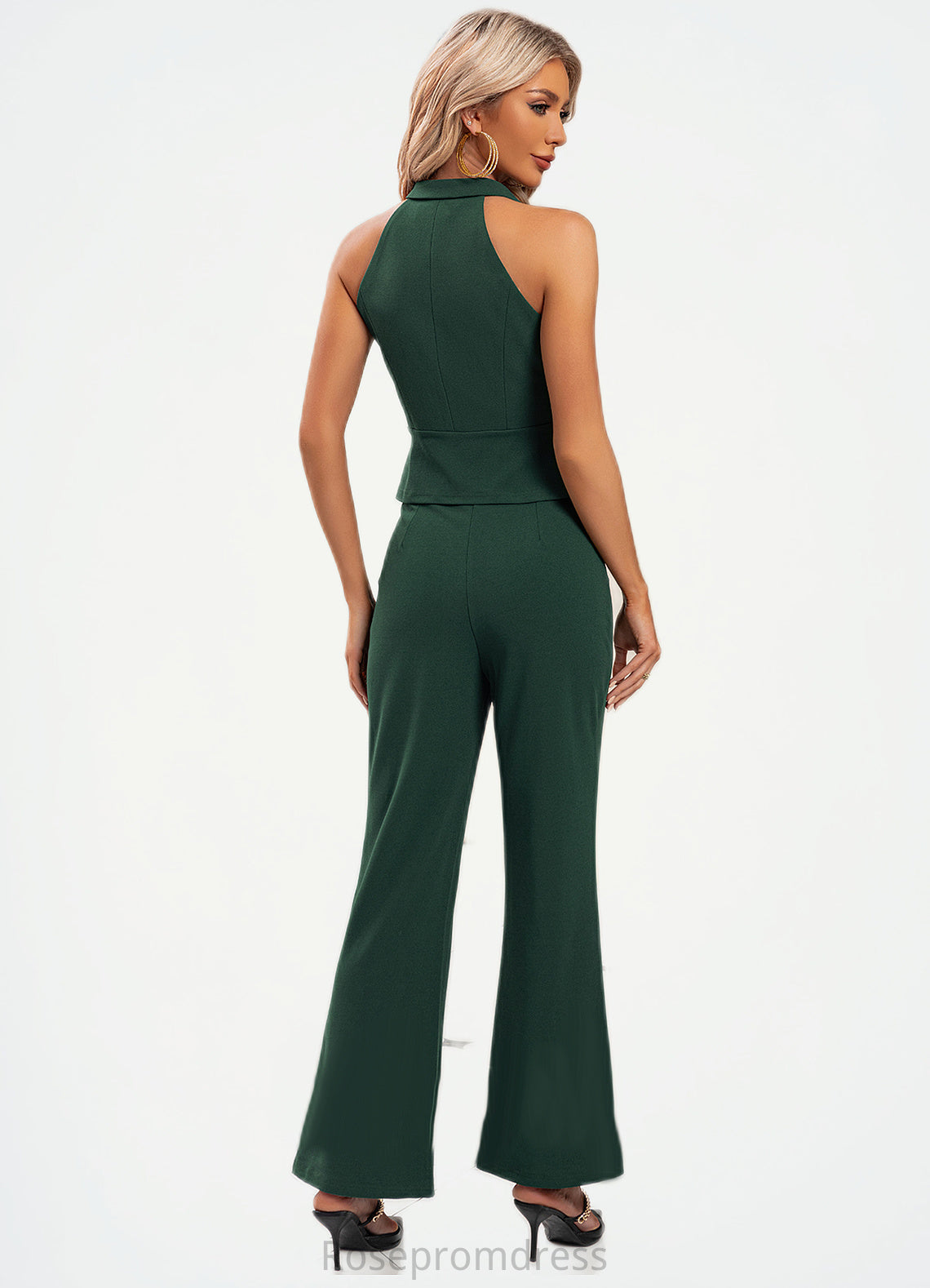 Joselyn Halter Elegant Separates Polyester Maxi Dresses SRSP0022474