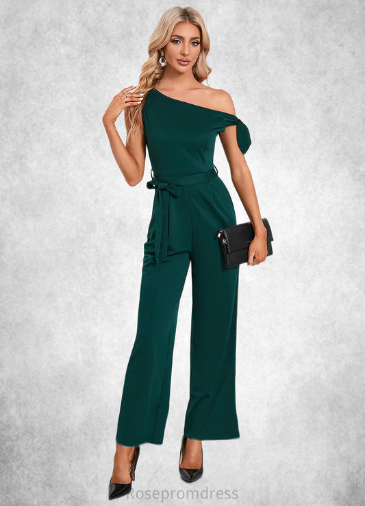 Scarlett One Shoulder Elegant Jumpsuit/Pantsuit Cotton Blends Maxi Dresses SRSP0022491