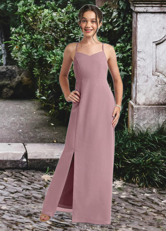 Joselyn A-Line Chiffon Floor-Length Junior Bridesmaid Dress dusty rose DSP0022856