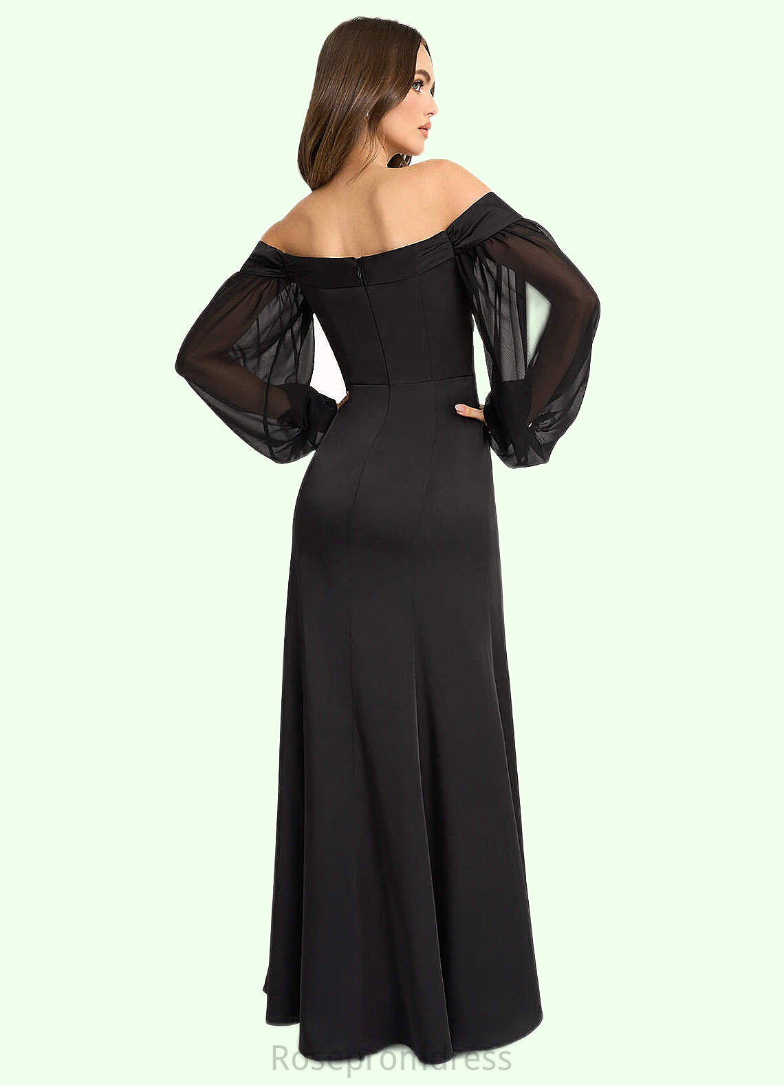 Aurora Maxine Black Off the Shoulder Maxi Dress Atelier Dresses | Azazie SRSP0022879