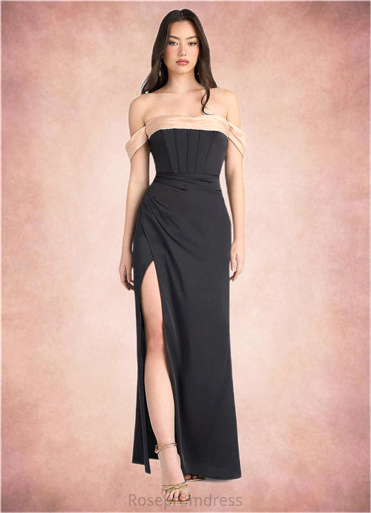 Parker Nicole Black and Blush Pink Contrast Maxi Dress Atelier Dresses | Azazie SRSP0022881