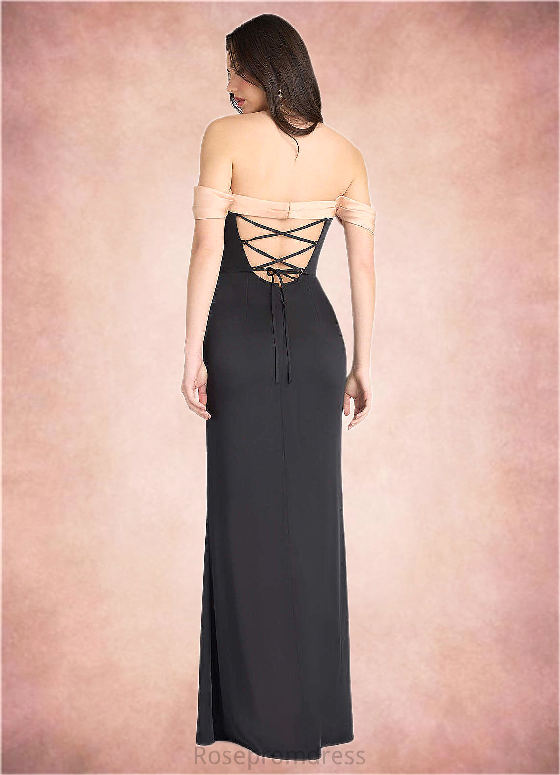 Parker Nicole Black and Blush Pink Contrast Maxi Dress Atelier Dresses | Azazie SRSP0022881