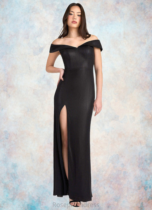 Vicky Gail Black Metallic Off Shoulder Gown Atelier Dresses | Azazie SRSP0022898