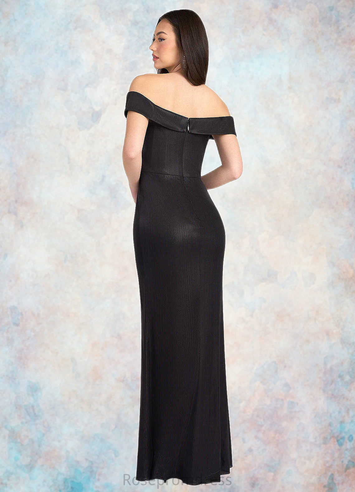 Vicky Gail Black Metallic Off Shoulder Gown Atelier Dresses | Azazie SRSP0022898