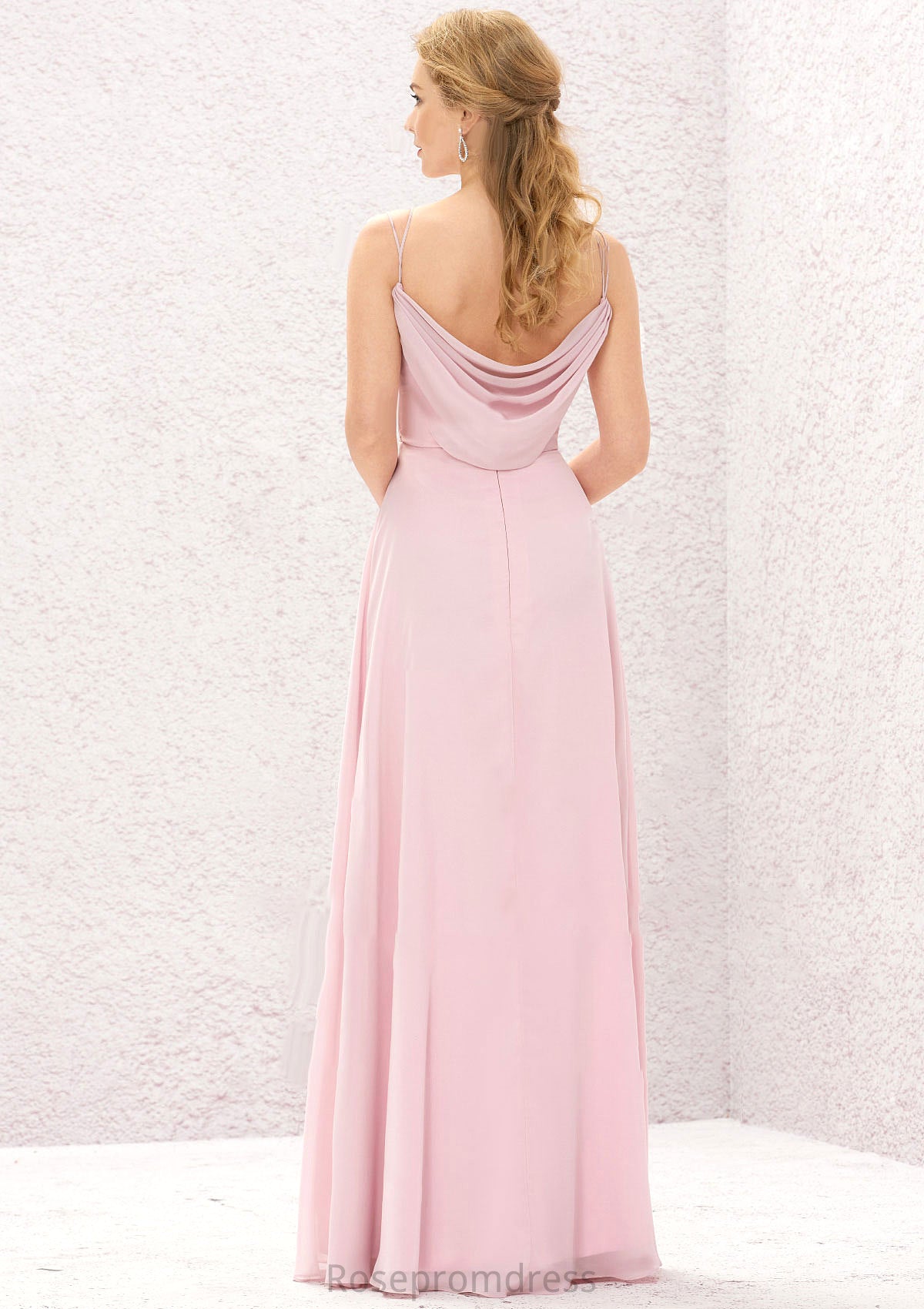 A-line Sweetheart Sleeveless Long/Floor-Length Chiffon Bridesmaid Dresses With Pleated Lana SRSP0025335