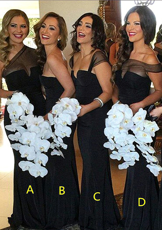 Sweetheart Sleeveless Long/Floor-Length Sheath/Column Elastic Satin Bridesmaid Dresses Logan DSP0025542