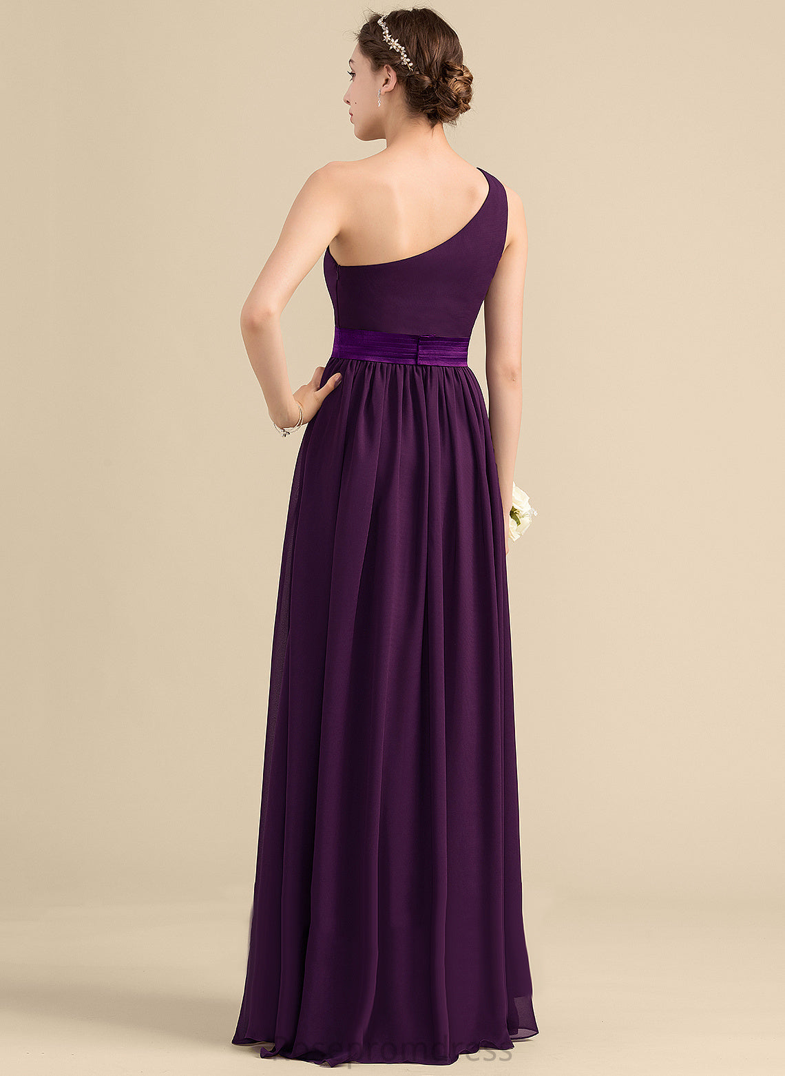 Fabric Silhouette Neckline OneShoulder A-line Charmeuse Length Floor-Length Straps&Sleeves Rosalind Sheath/Column Sleeveless Bridesmaid Dresses