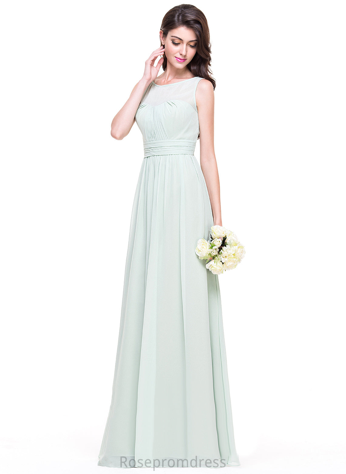 Scoop Fabric Length A-line Straps&Sleeves Floor-Length Neckline Silhouette Claire Straps A-Line/Princess Natural Waist Bridesmaid Dresses