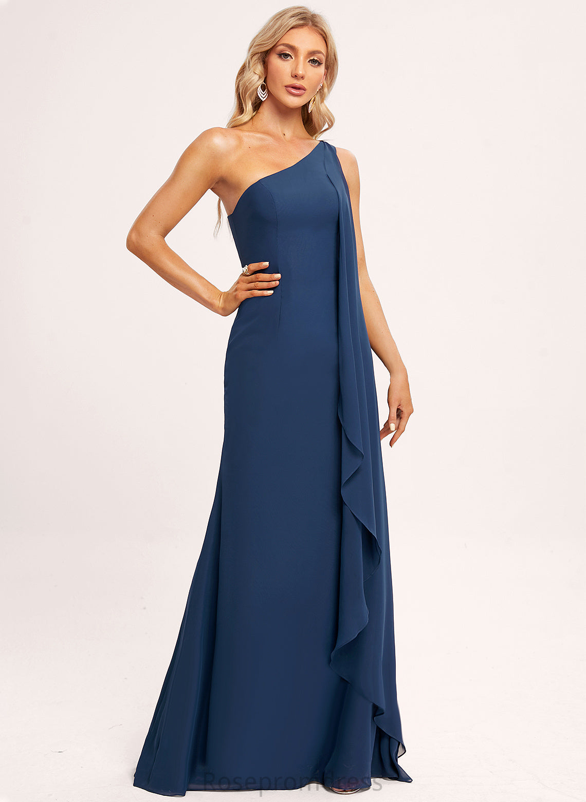 Straps&Sleeves Length Neckline Floor-Length Silhouette OneShoulder Fabric A-line Nydia Bridesmaid Dresses