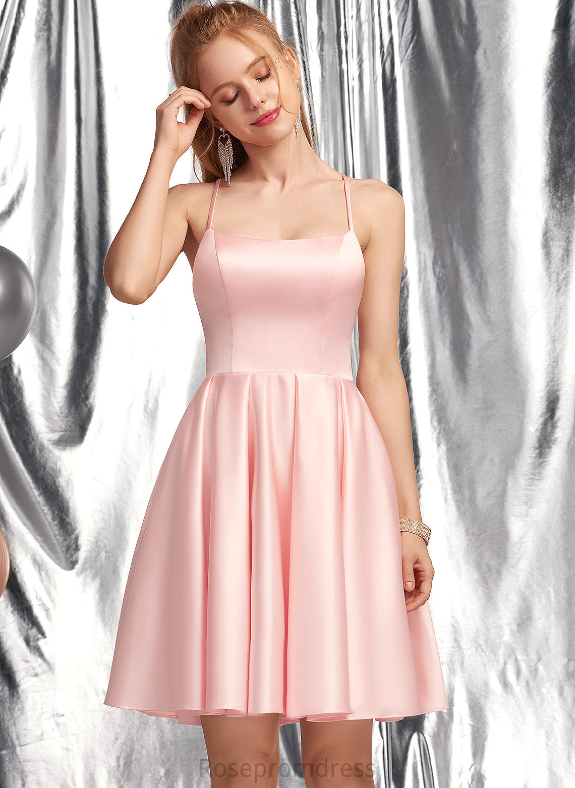 Satin Square Jazmyn Prom Dresses Short/Mini A-Line