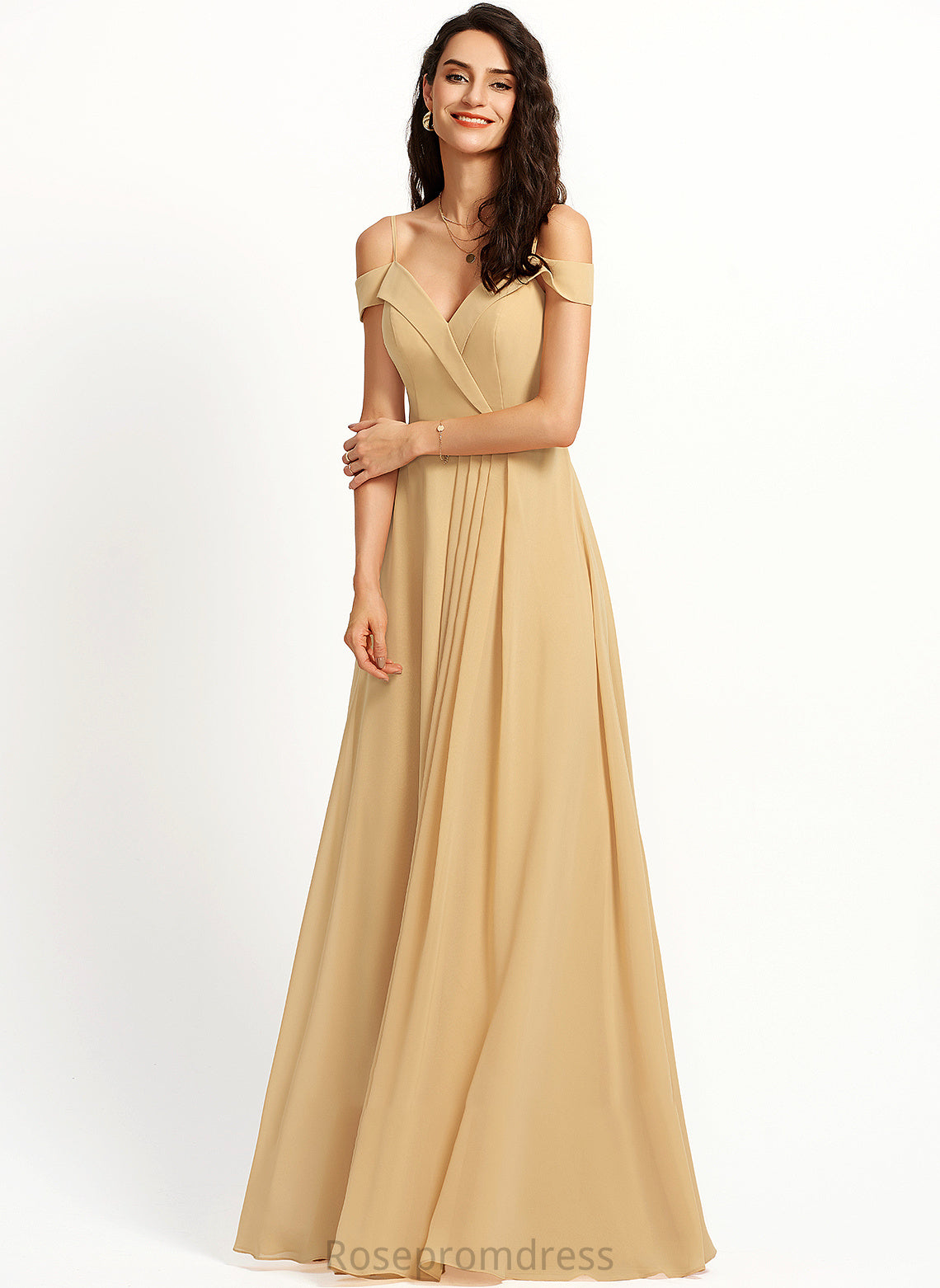 V-neck Prom Dresses Floor-Length A-Line Alia