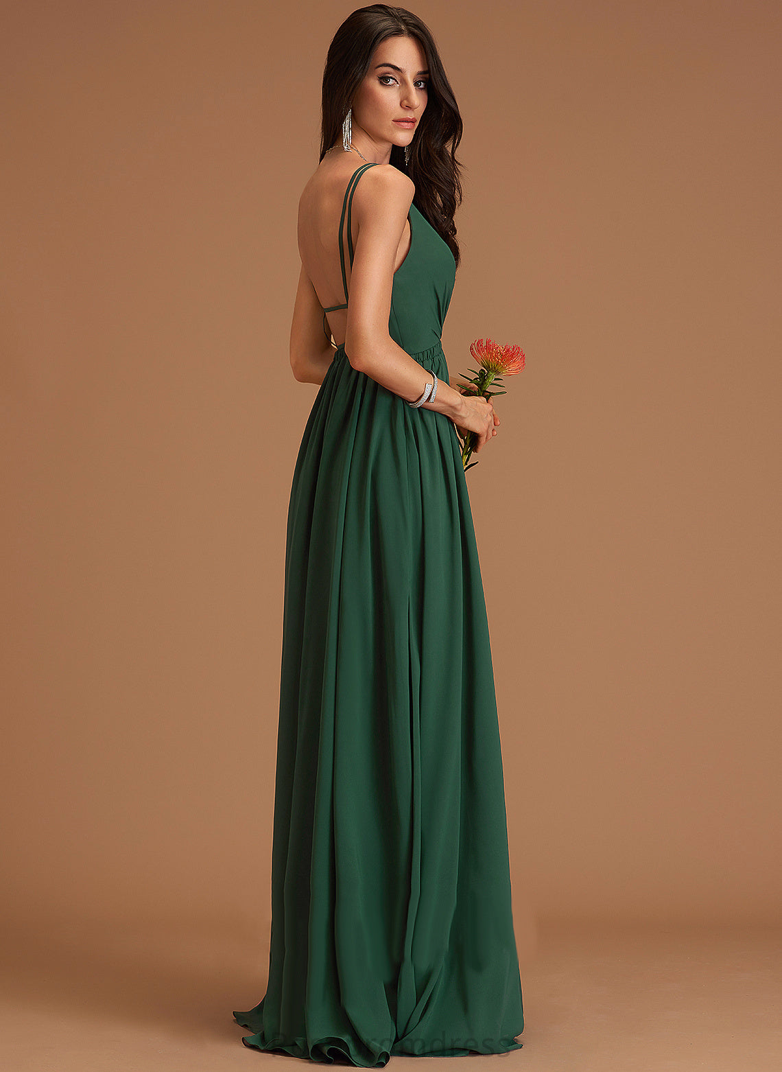 V-Neck Dresses A-line Chiffon Dayami Formal Dresses