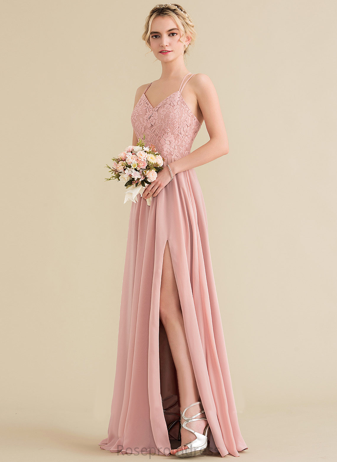 Prom Dresses Sweetheart A-Line Maren Lace Chiffon Floor-Length