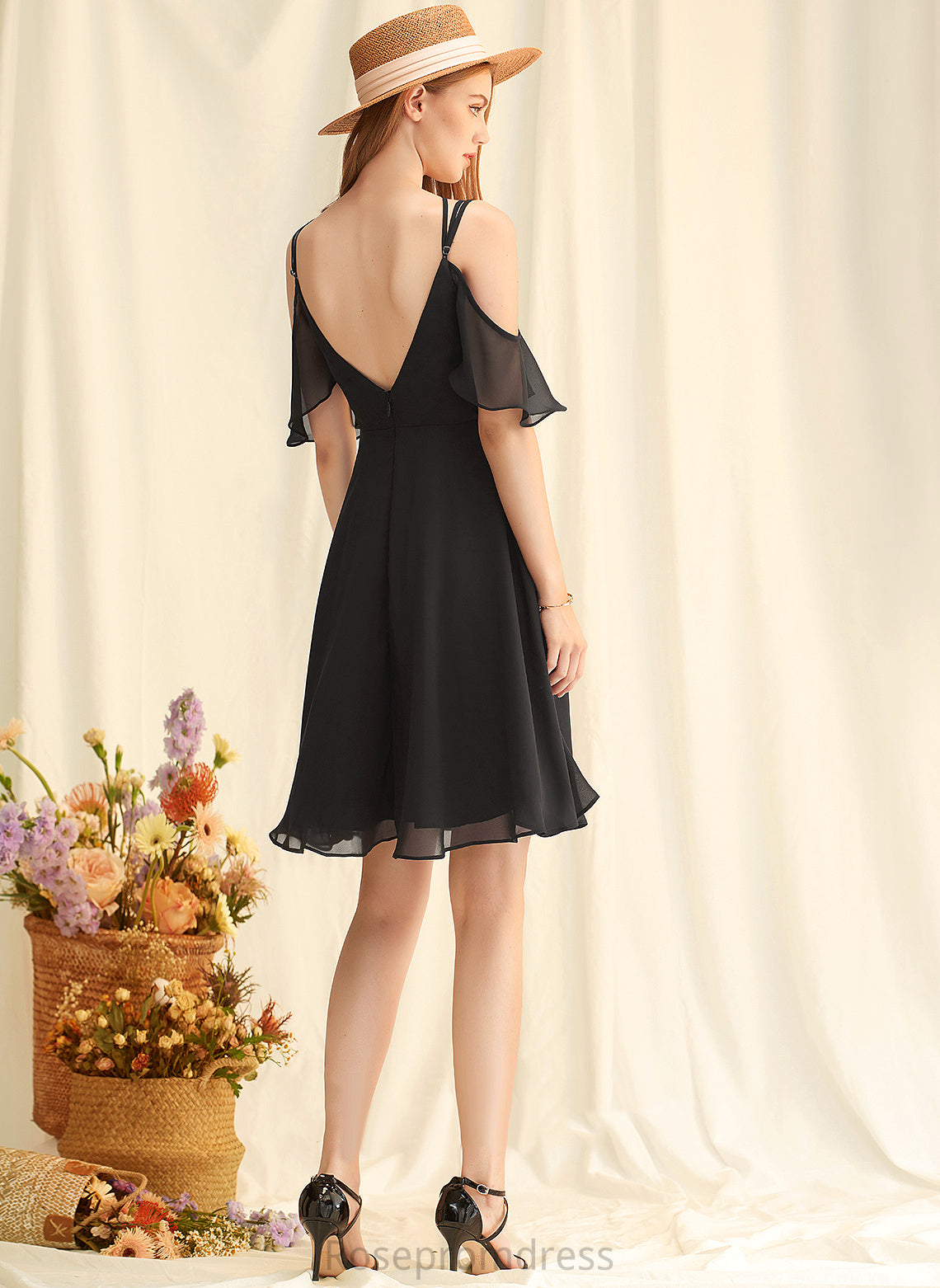 V-Neck Winifred A-line Dresses Chiffon Formal Dresses