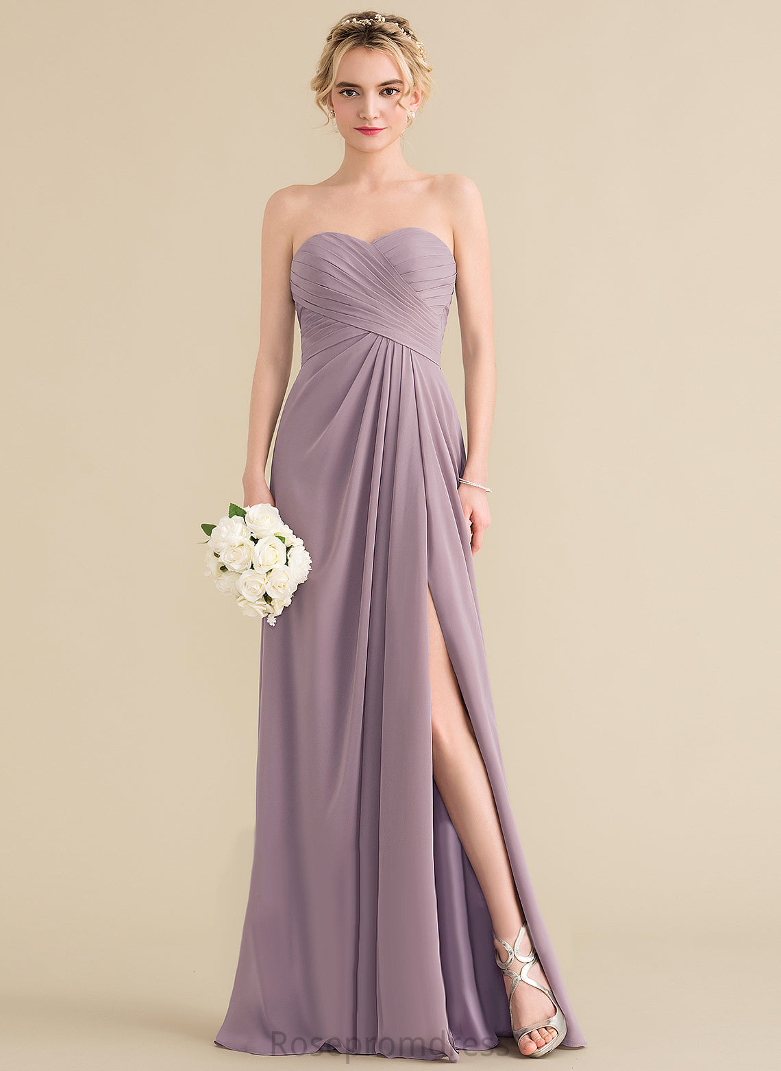 Silhouette Length Sweetheart Neckline Fabric Floor-Length A-line Straps&Sleeves Donna Natural Waist Sleeveless A-Line/Princess Bridesmaid Dresses