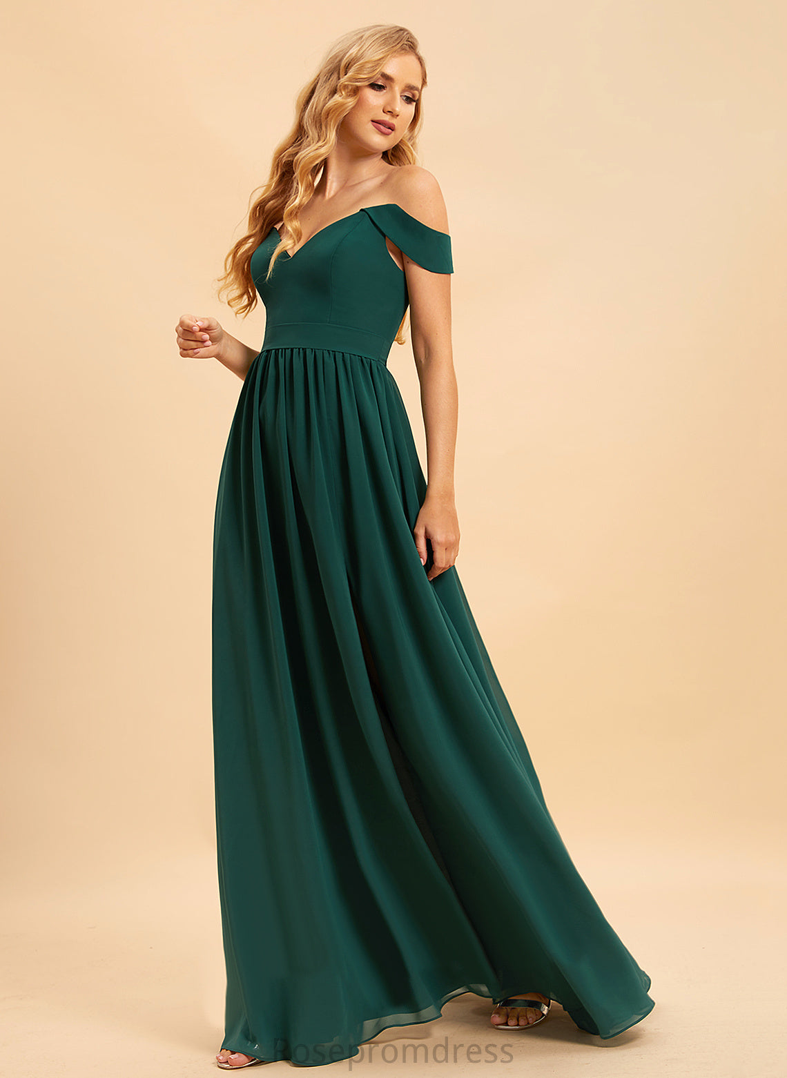 Neckline Embellishment Silhouette Off-the-Shoulder Length Fabric Floor-Length SplitFront A-Line Genevieve Tea Length Sweetheart Bridesmaid Dresses