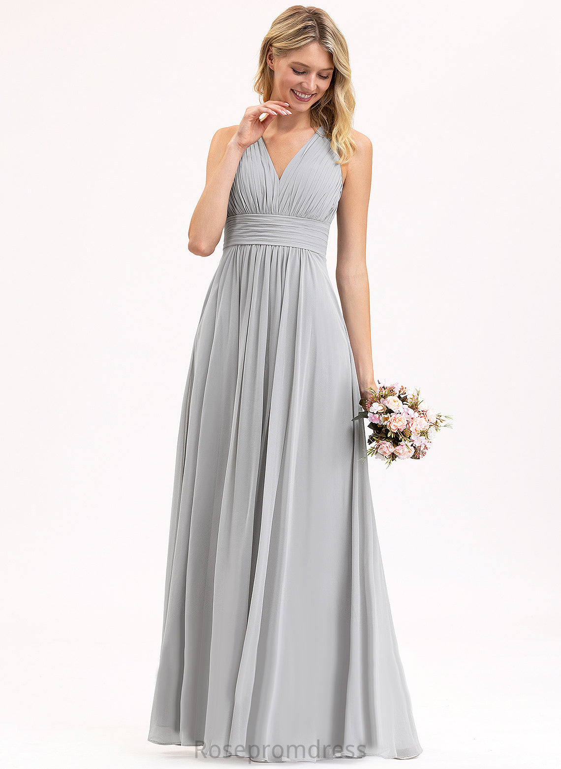 V-Neck Floor-Length Embellishment Silhouette Length Neckline Fabric A-line Ida Sleeveless Floor Length A-Line/Princess Bridesmaid Dresses