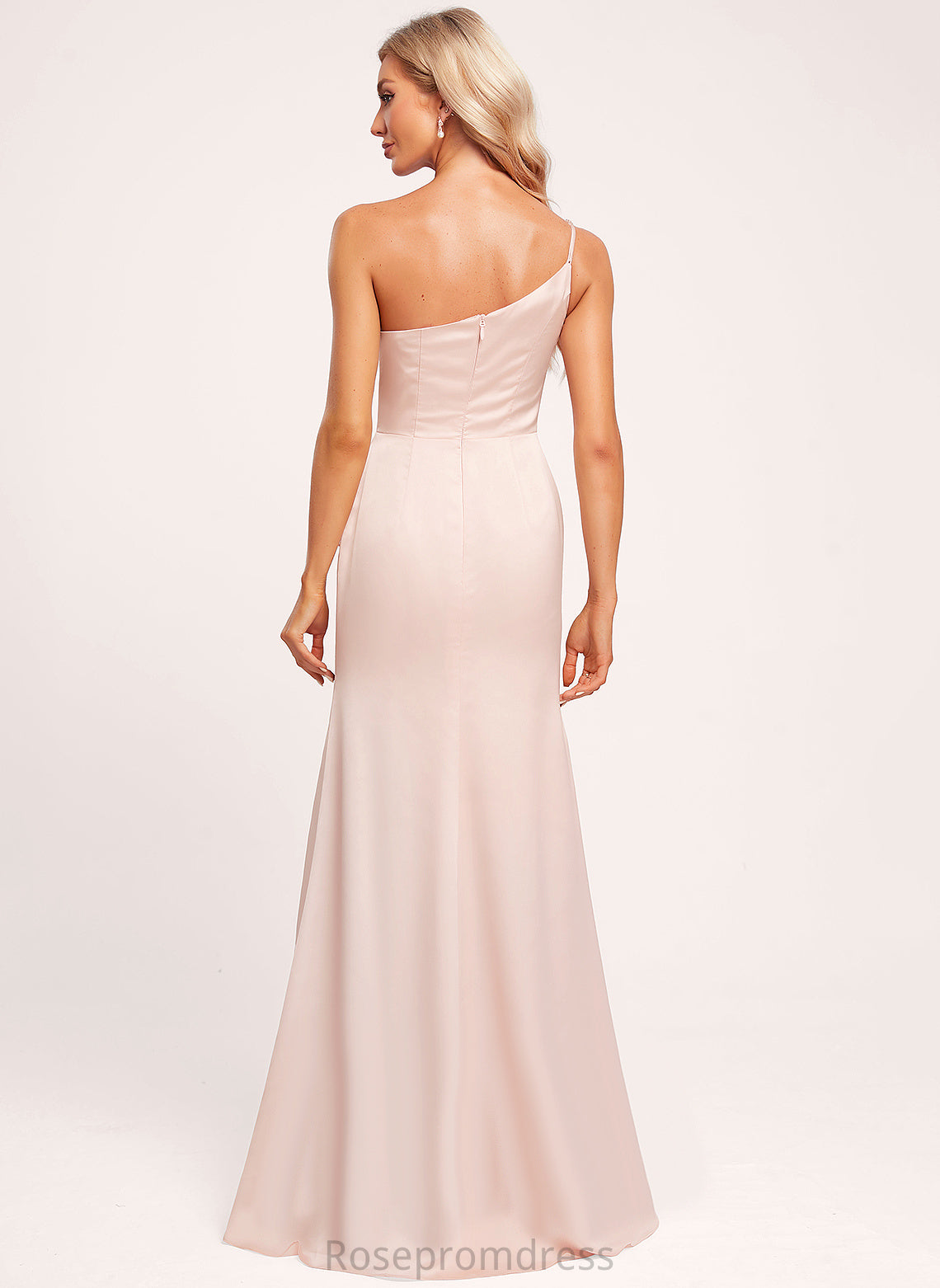 Sleeveless SpaghettiStraps Floor-Length Silhouette OneShoulder BackStyle Neckline Length A-line Straps&Sleeves Skyler Bridesmaid Dresses