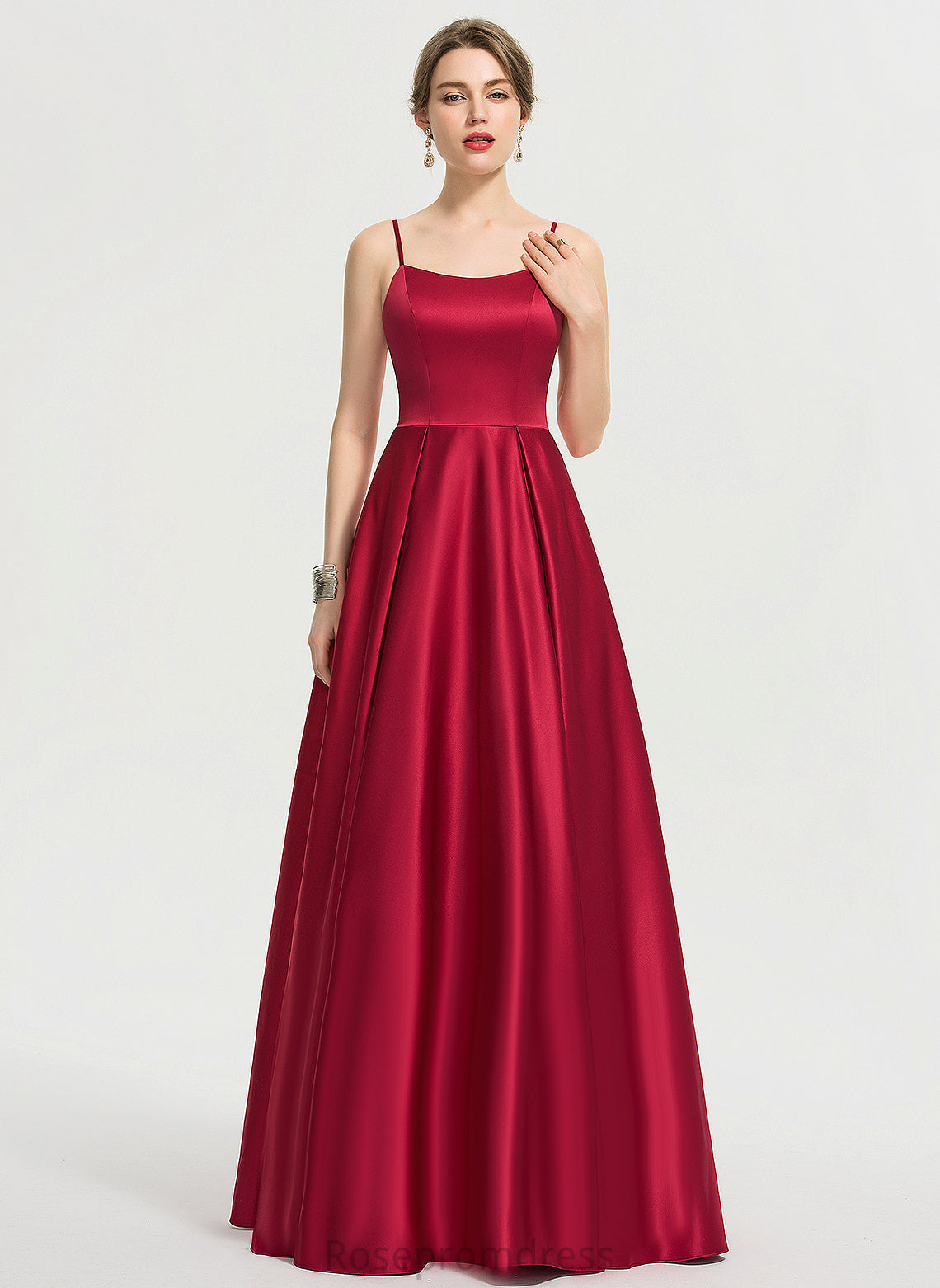 Satin Prom Dresses A-Line Floor-Length Vera Square