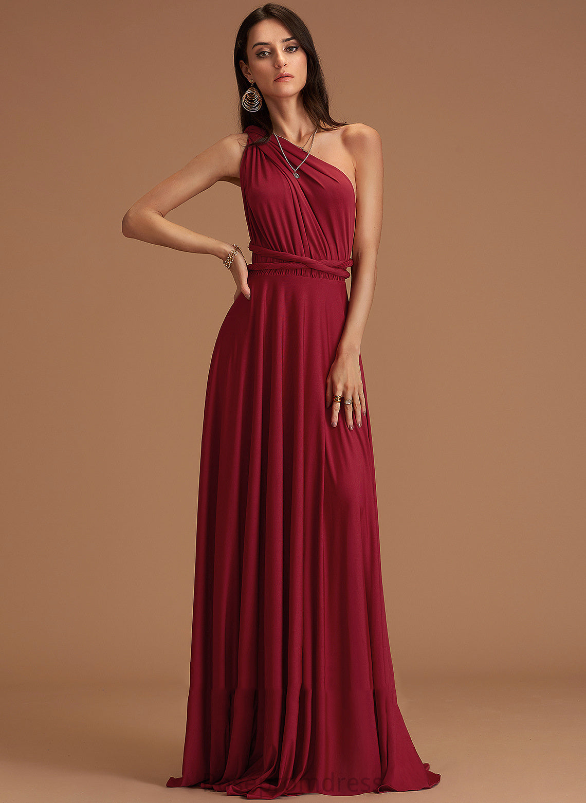 A-line Melany V-Neck Formal Dresses Dresses Jersey