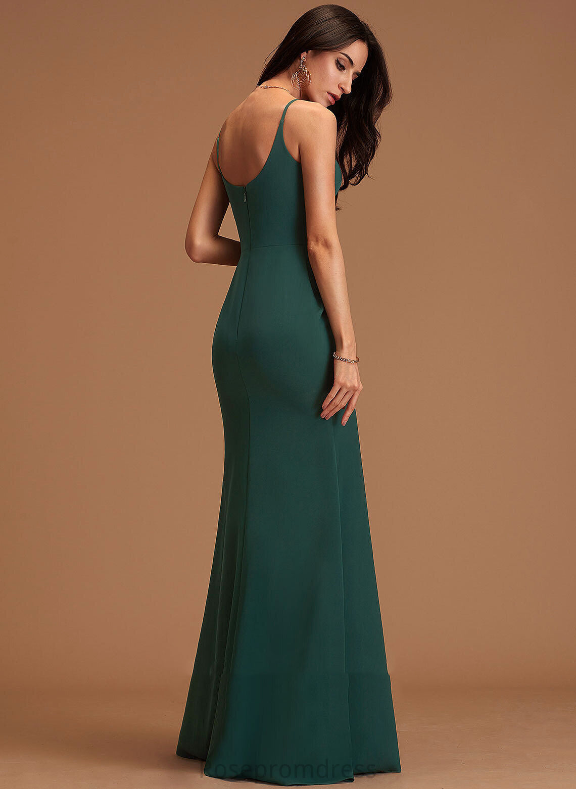 Formal Dresses Dresses Crepe Stretch V-Neck Evangeline Sheath