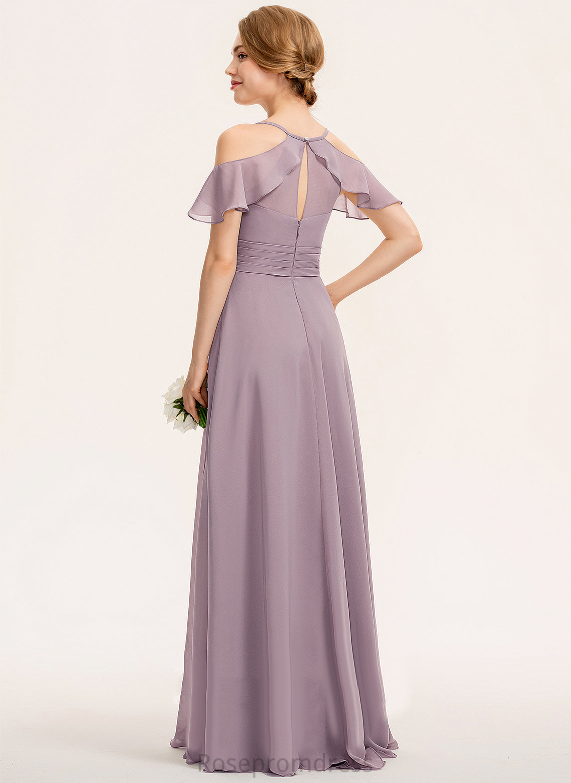 Length A-line Pleated Straps&Sleeves Floor-Length Silhouette Fabric Embellishment Kate Natural Waist Floor Length Spaghetti Staps Bridesmaid Dresses