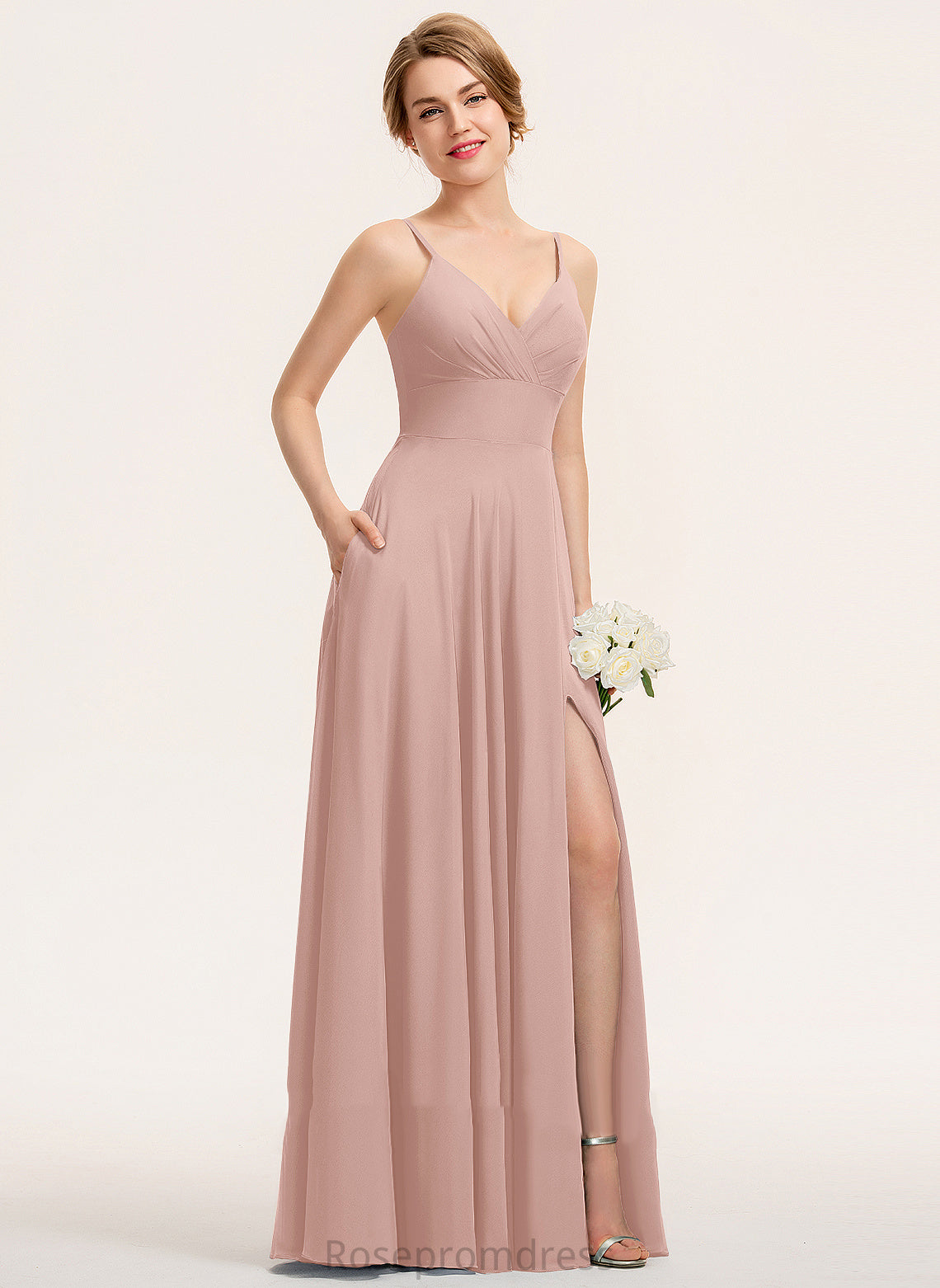 Dresses V-Neck Chiffon Formal Dresses A-line Tanya