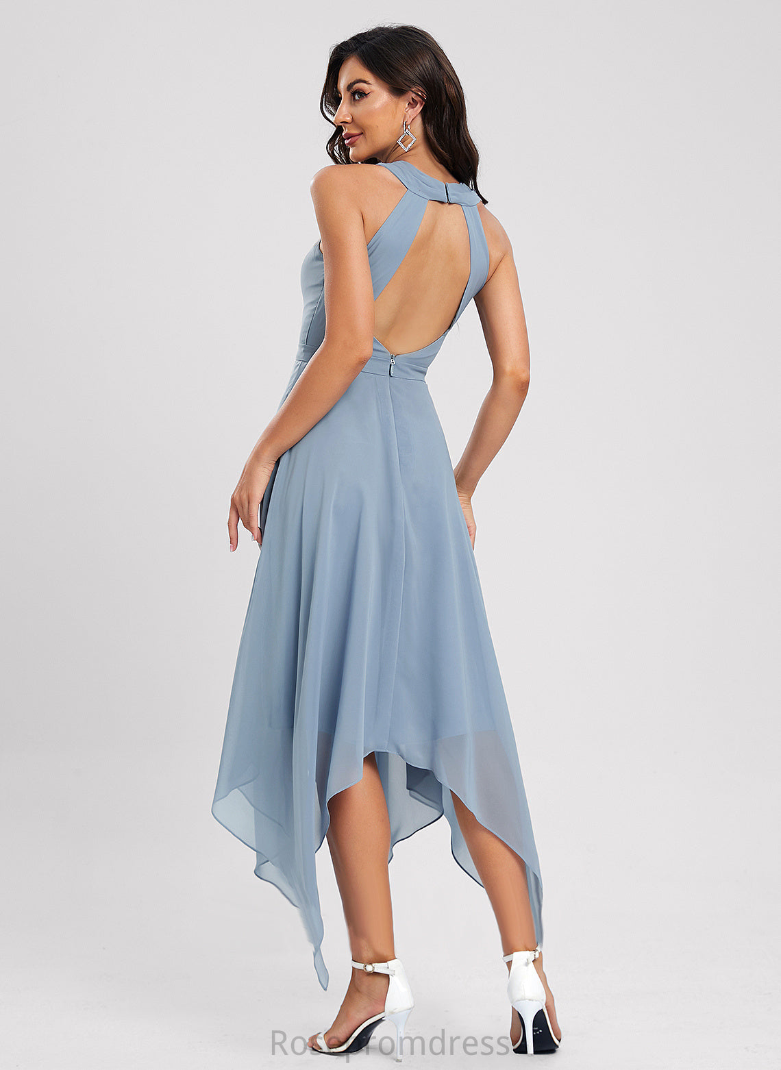 Cocktail Cocktail Dresses Sarah Chiffon A-Line Dress Asymmetrical V-neck