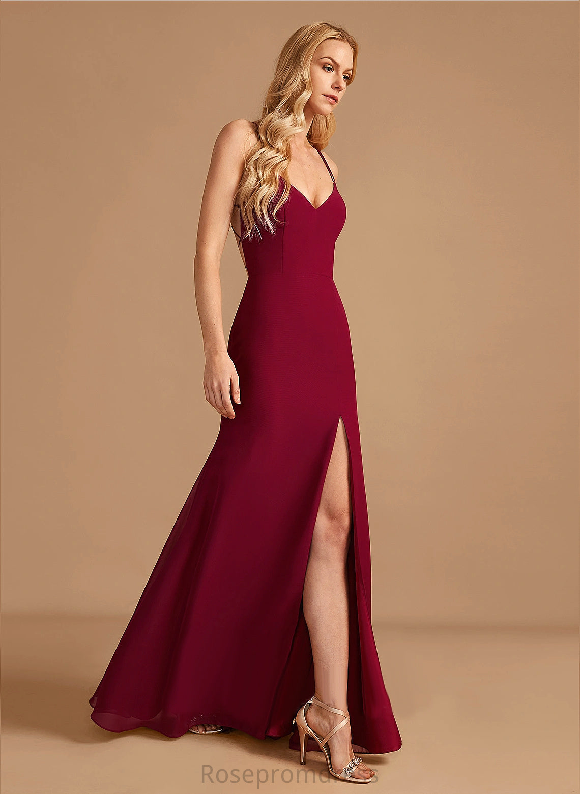 Trumpet/Mermaid Straps&Sleeves Fabric Floor-Length V-Neck Neckline Length Silhouette Janae Natural Waist A-Line/Princess Floor Length Bridesmaid Dresses