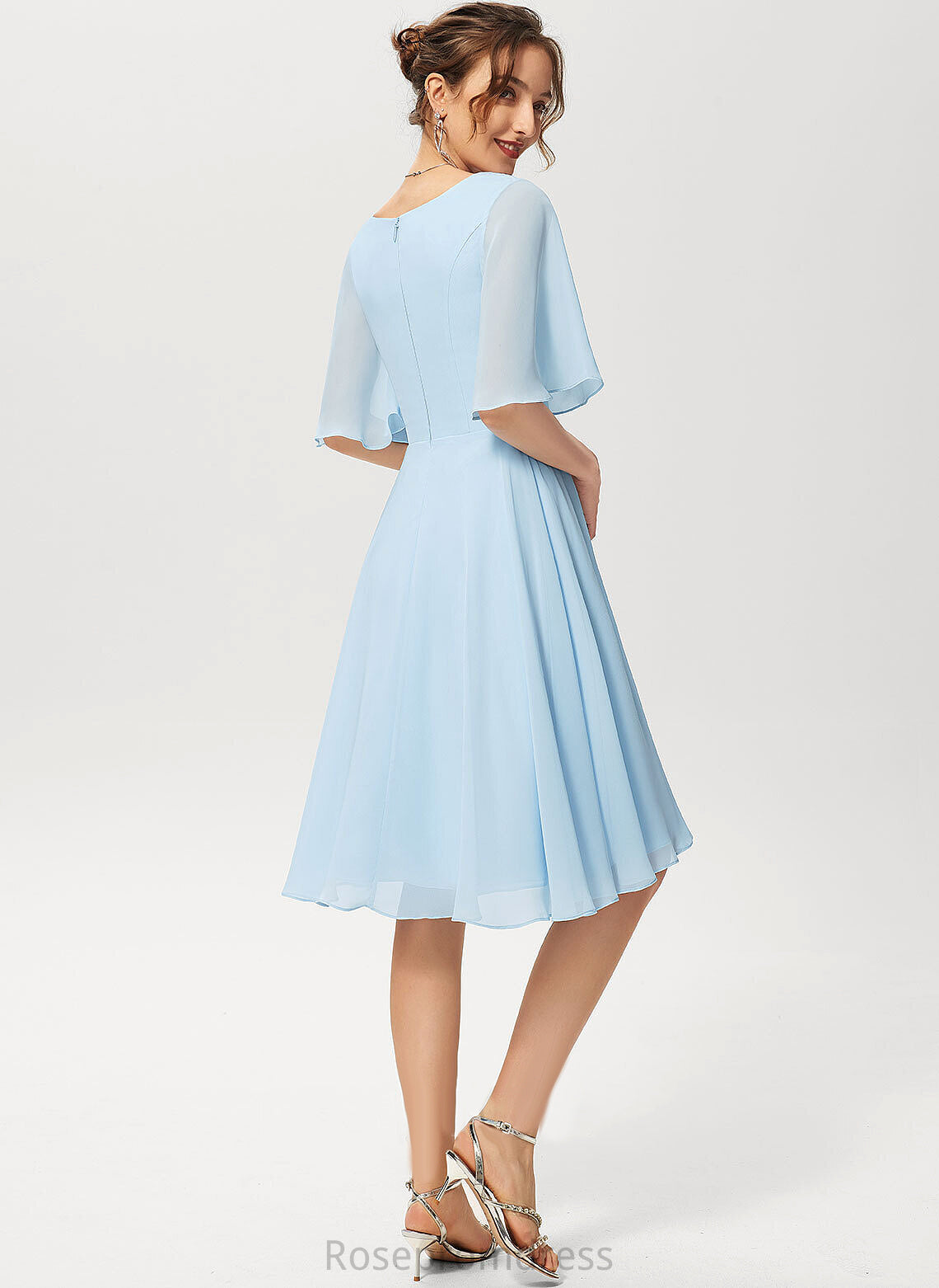 Cocktail Dresses Sarah V-neck Knee-Length Chiffon Cocktail A-Line Dress