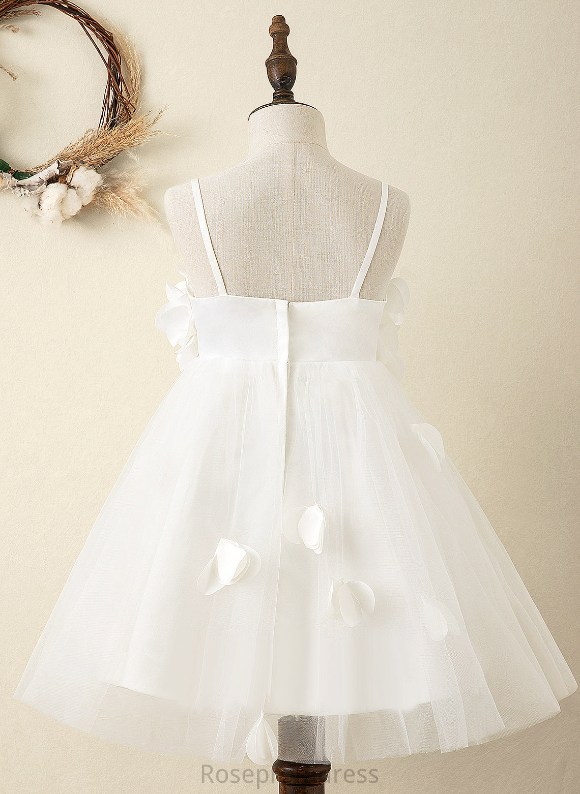 Satin Straps Sleeveless Kamila A-Line Knee-length Flower Girl Dresses Flower Girl Dress -